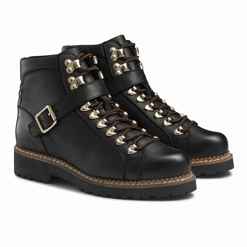 Black Russell And Bromley Compass Women's Lace Up Boots | BEH9659CT