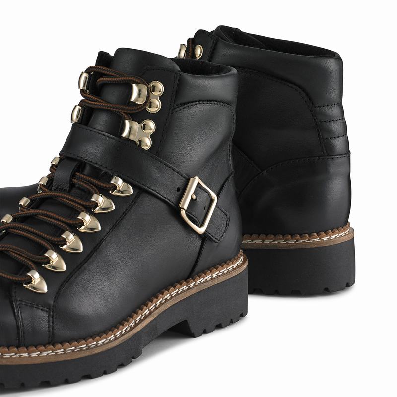 Black Russell And Bromley Compass Women's Lace Up Boots | BEH9659CT