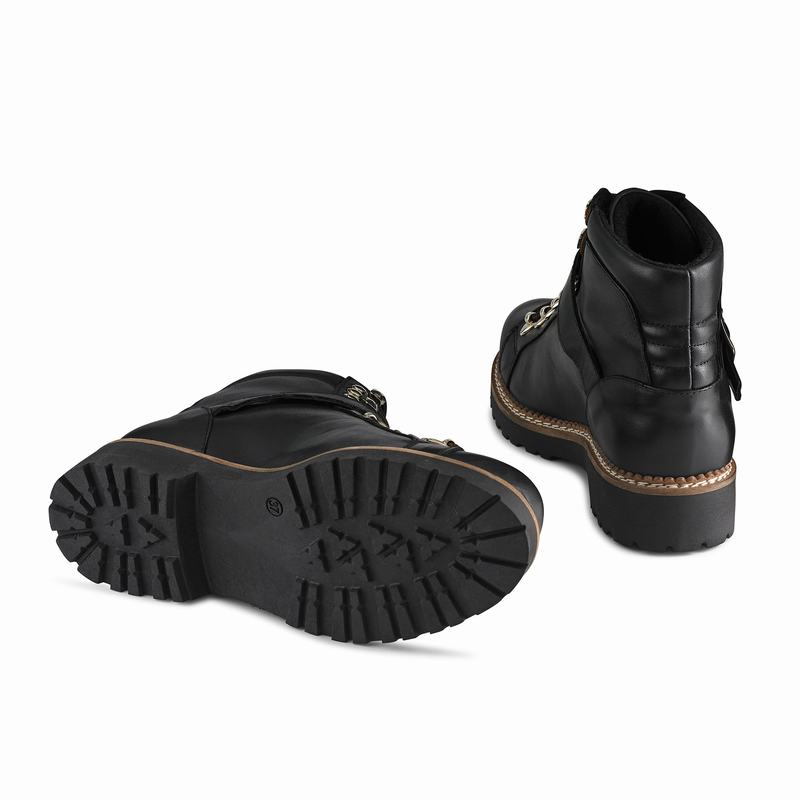 Black Russell And Bromley Compass Women's Lace Up Boots | BEH9659CT