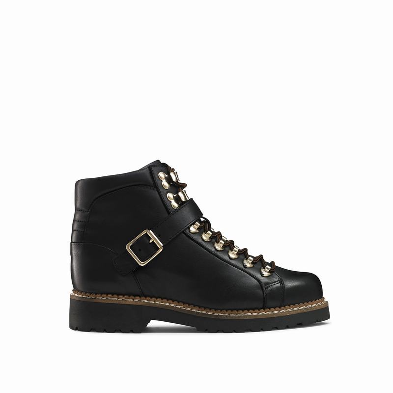Black Russell And Bromley Compass Women\'s Lace Up Boots | BEH9659CT