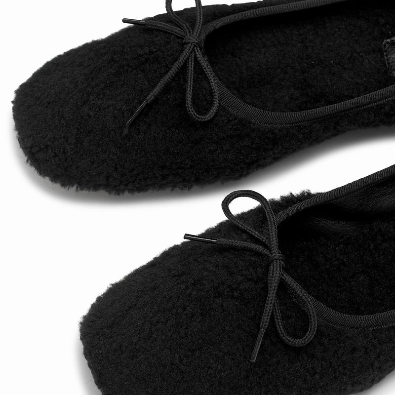 Black Russell And Bromley Cuddle Women's Ballet Flats | OKD2831HH