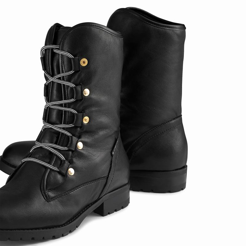Black Russell And Bromley Cuddly Women's Lace Up Boots | GDN97100MI