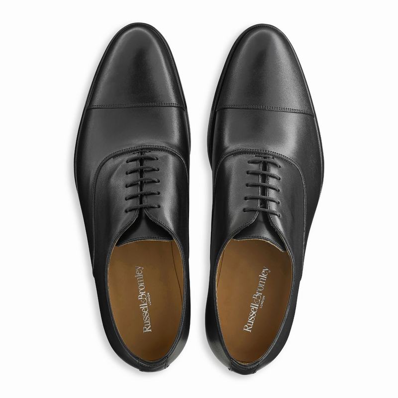 Black Russell And Bromley Cumulus Men's Oxfords | TEG465FJ
