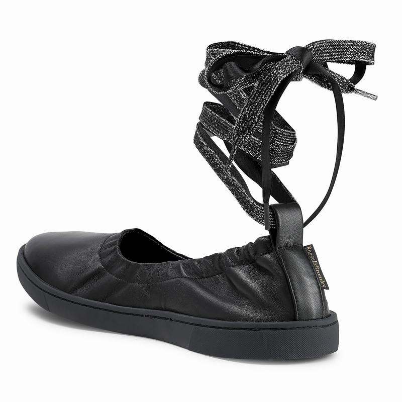 Black Russell And Bromley Daisychain Women's Ballet Flats | JPG1595SY