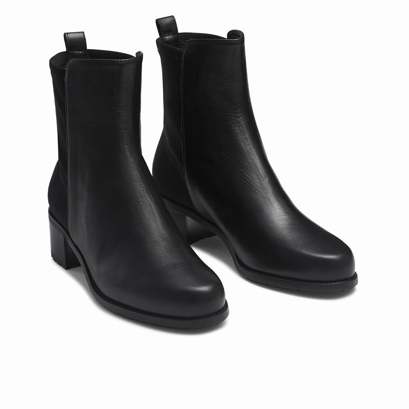 Black Russell And Bromley Demi Booty Women's Ankle Boots | LWJ6153KO