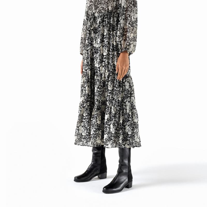 Black Russell And Bromley Demi Women's Knee High Boots | IDV6661CI