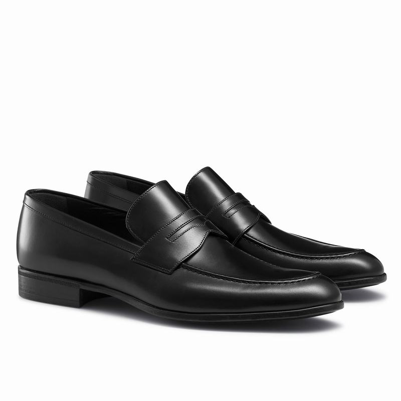 Black Russell And Bromley Denver Men's Loafers | SQF5936YJ