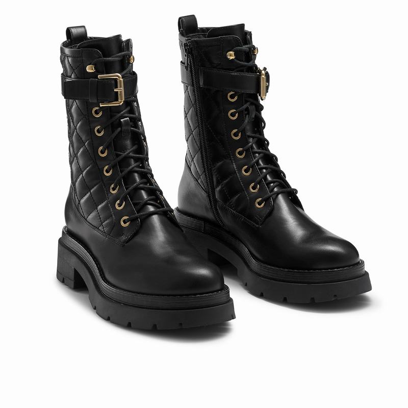 Black Russell And Bromley Destroy Women's Lace Up Boots | STQ1239SC