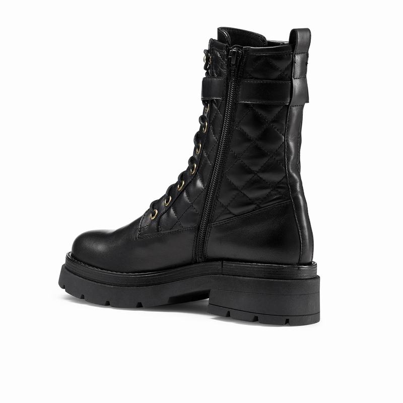 Black Russell And Bromley Destroy Women's Lace Up Boots | STQ1239SC