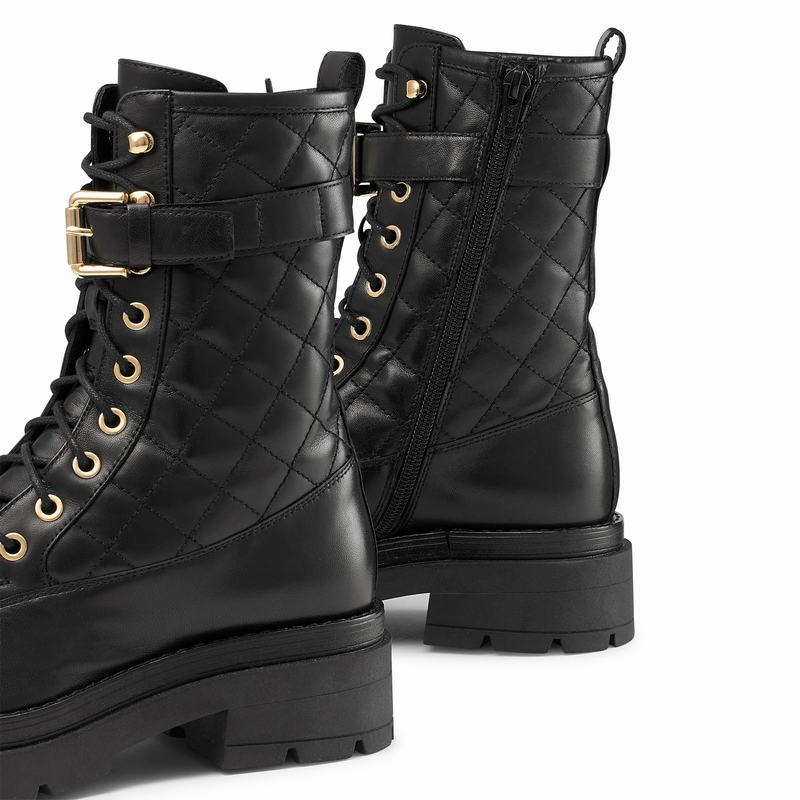 Black Russell And Bromley Destroy Women's Lace Up Boots | STQ1239SC