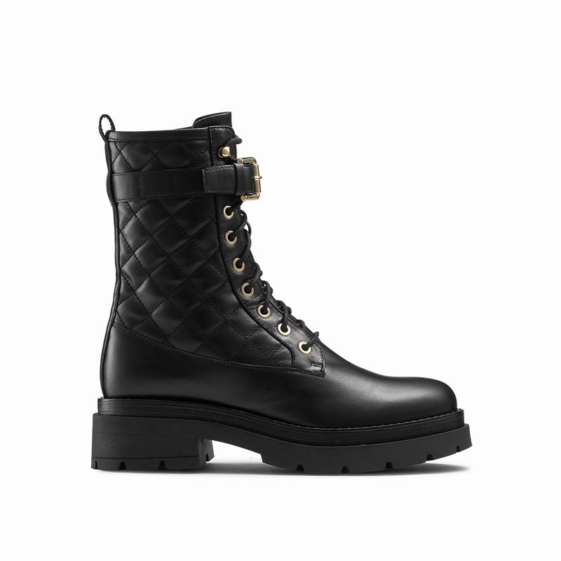 Black Russell And Bromley Destroy Women\'s Lace Up Boots | STQ1239SC
