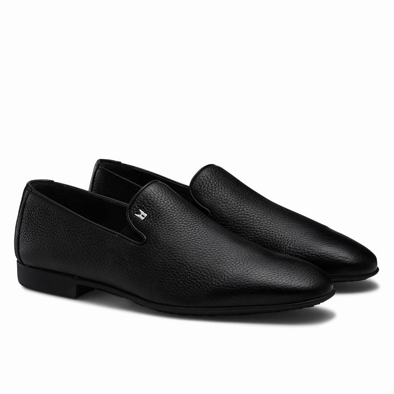 Black Russell And Bromley Diretto Men's Slip On Shoes | EIE5310KP