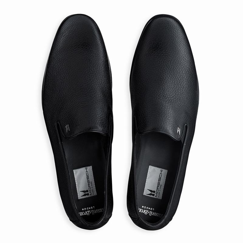 Black Russell And Bromley Diretto Men's Slip On Shoes | EIE5310KP