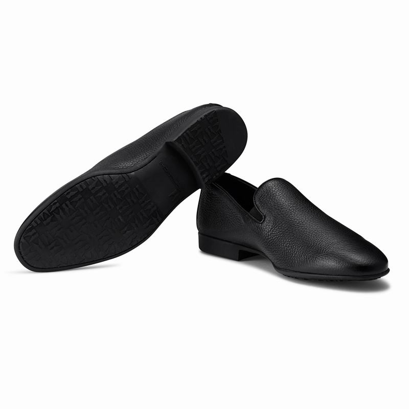 Black Russell And Bromley Diretto Men's Slip On Shoes | EIE5310KP
