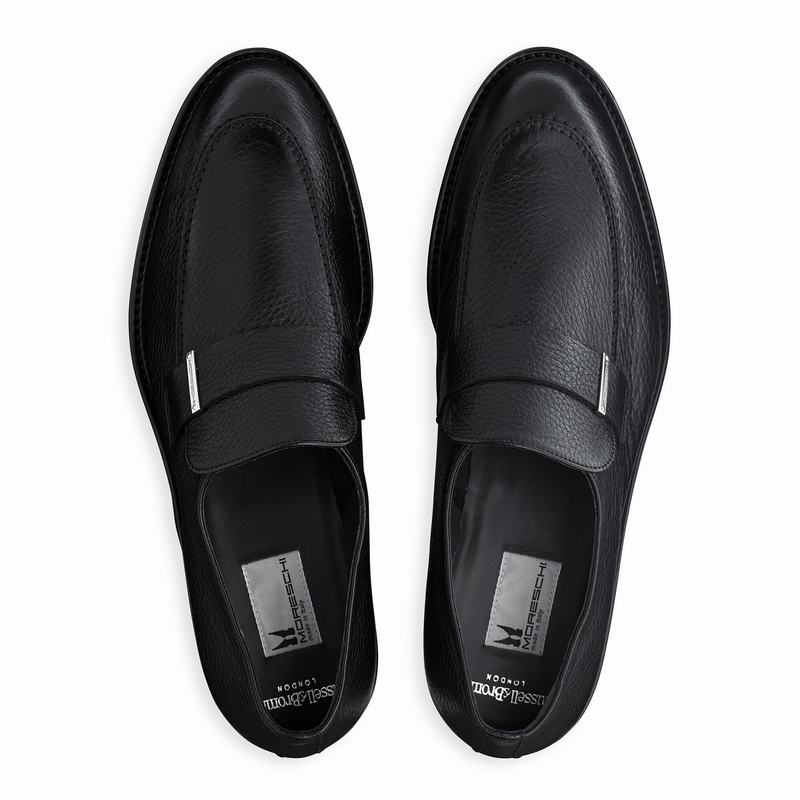 Black Russell And Bromley Domain Men's Loafers | FRT8810NX