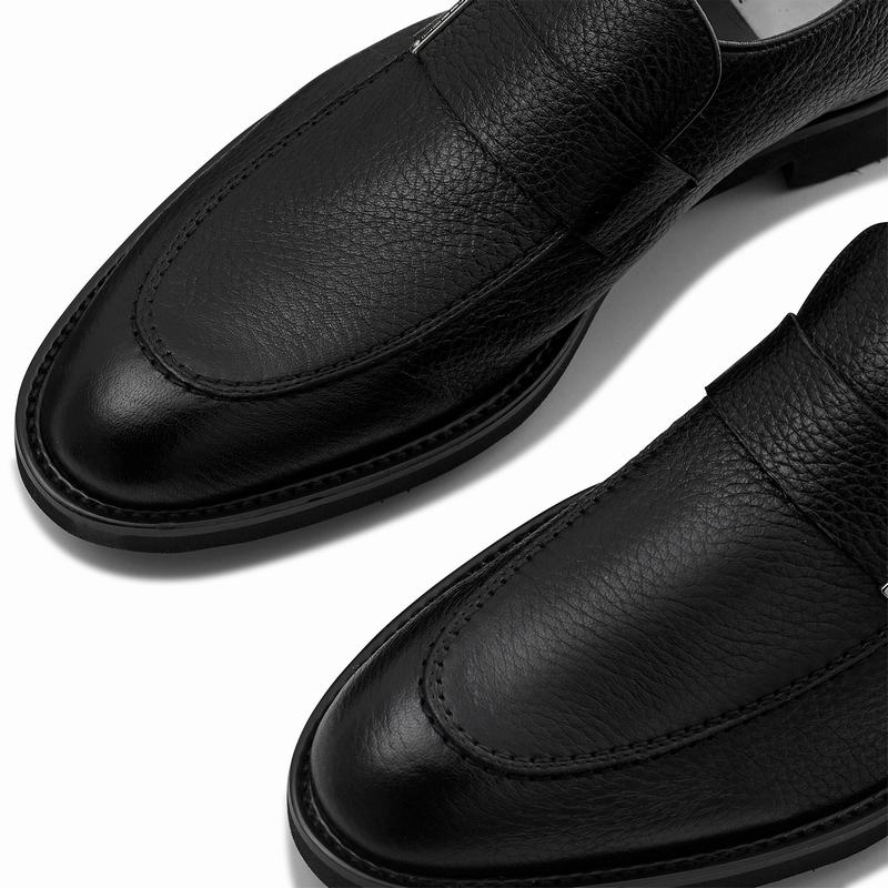 Black Russell And Bromley Domain Men's Loafers | FRT8810NX