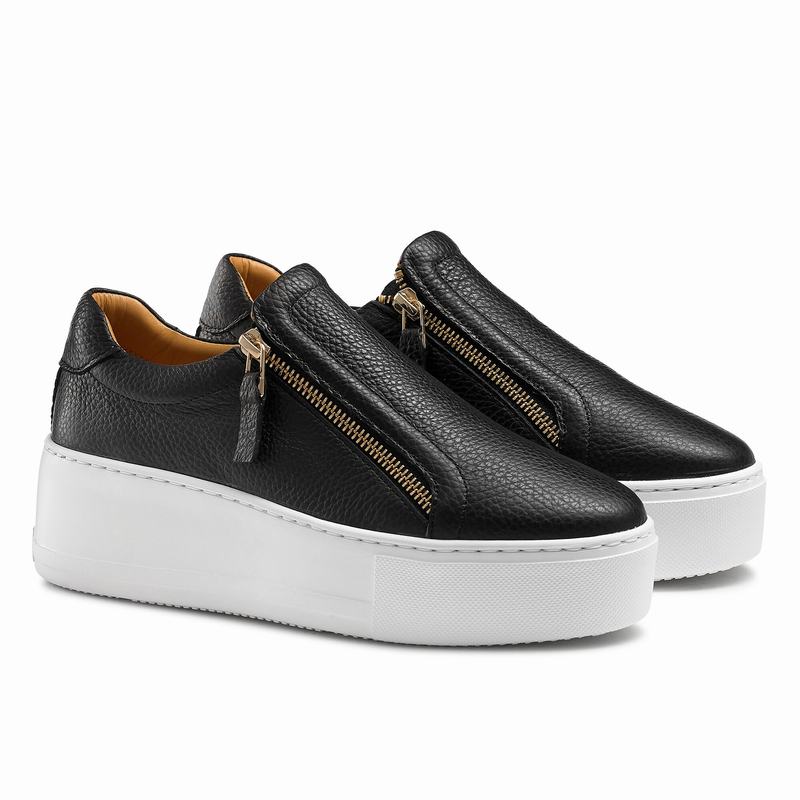 Black Russell And Bromley Doublepark Women's Platform Sneakers | GRJ2540DU