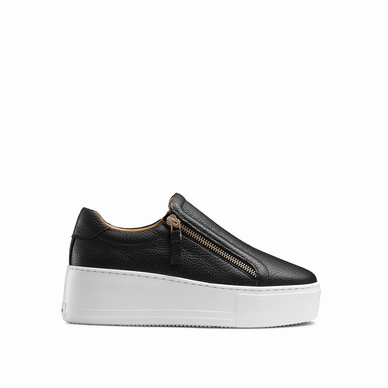 Black Russell And Bromley Doublepark Women\'s Platform Sneakers | GRJ2540DU