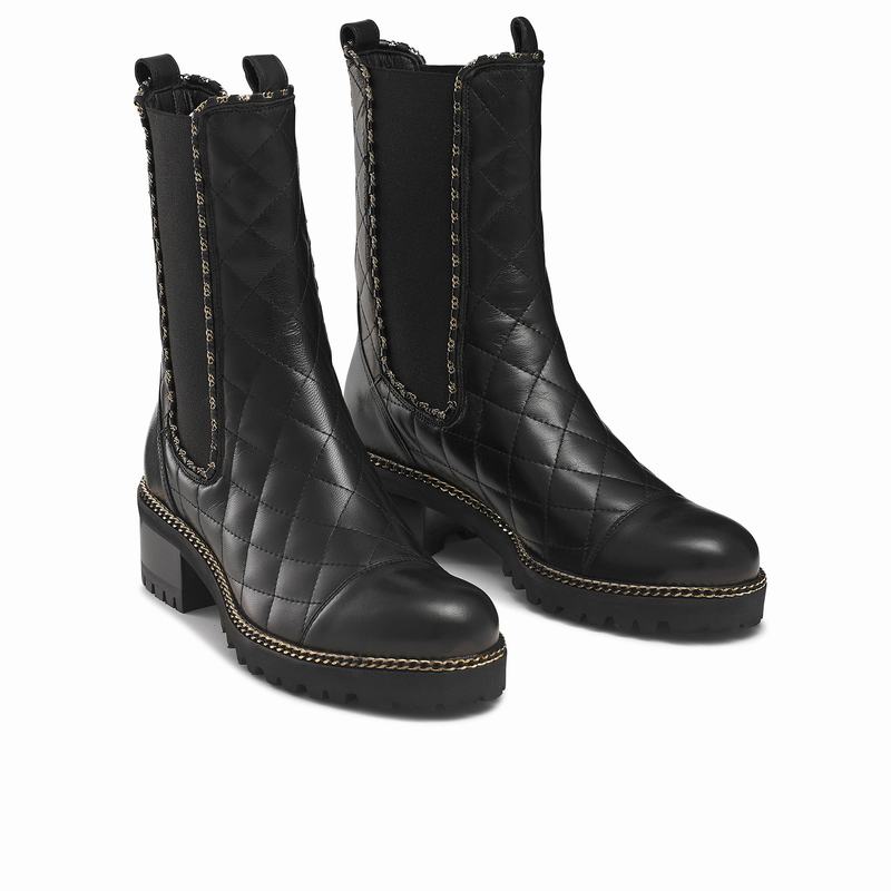 Black Russell And Bromley Dramaqueen Women's Chelsea Boots | HKI5033PP