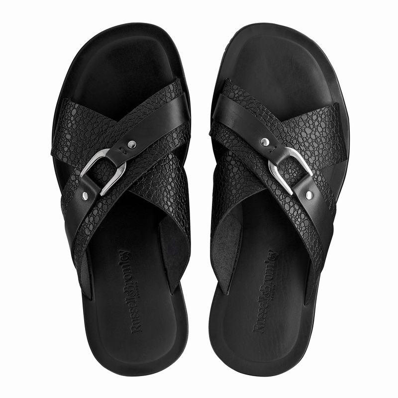Black Russell And Bromley Dream Men's Sandals | LSW3841DZ