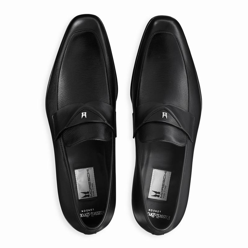 Black Russell And Bromley Duke Men's Loafers | WWS8743NA