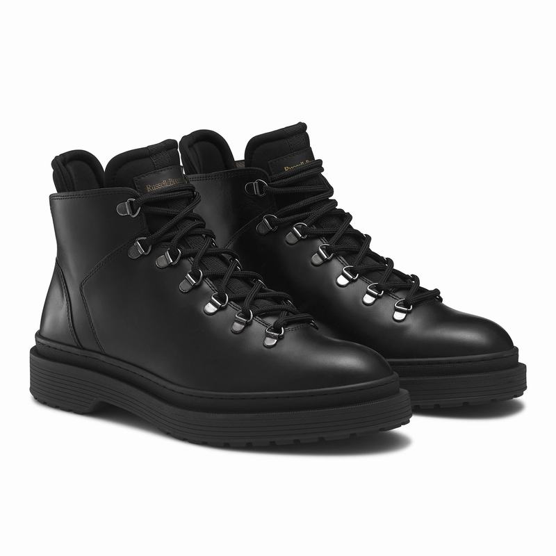 Black Russell And Bromley Eiger Men's Lace Up Boots | BMX4359DM