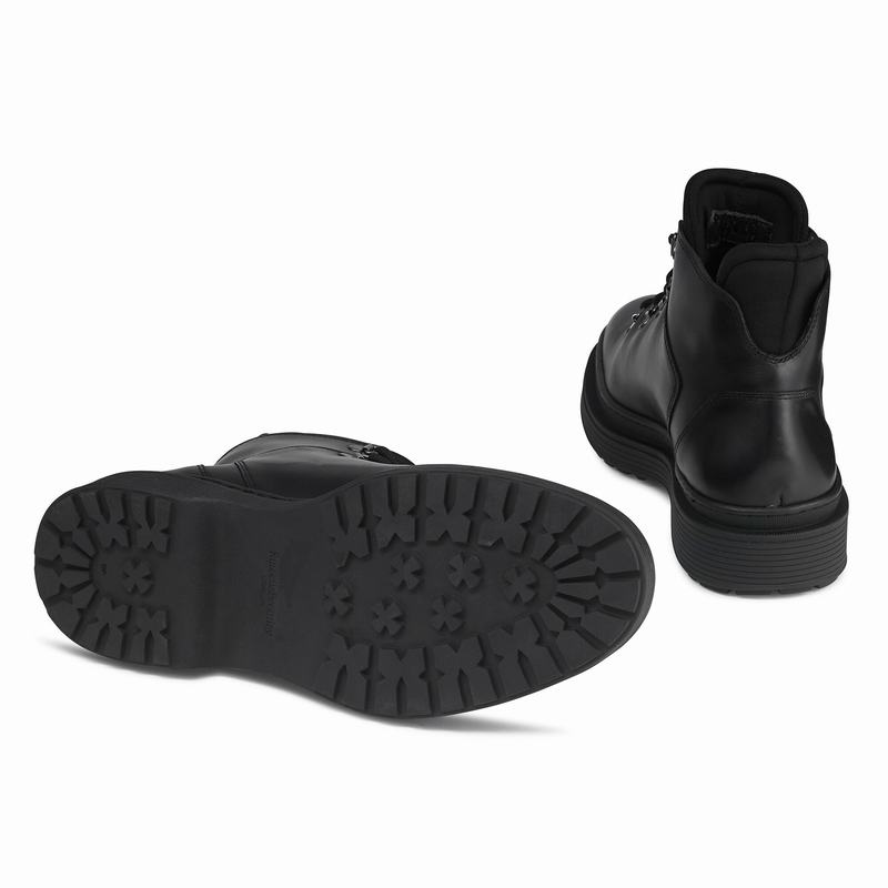 Black Russell And Bromley Eiger Men's Lace Up Boots | BMX4359DM
