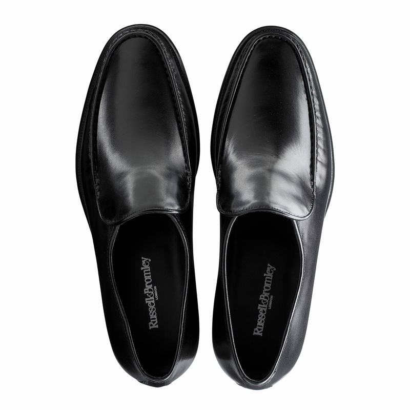 Black Russell And Bromley Elba Men's Loafers | JJP1474NZ