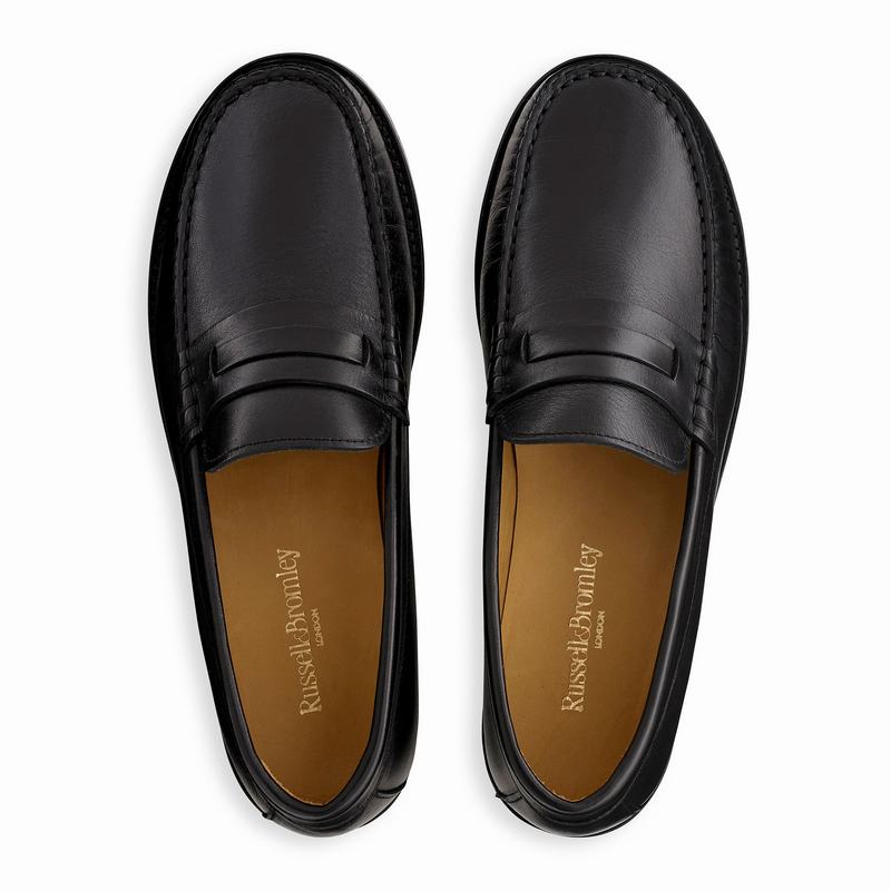 Black Russell And Bromley Emily Women's Loafers | PUM1146QU