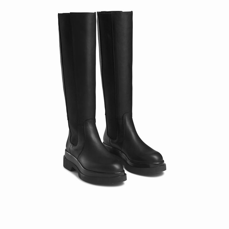 Black Russell And Bromley Everglade Women's Knee High Boots | RLC2364BY