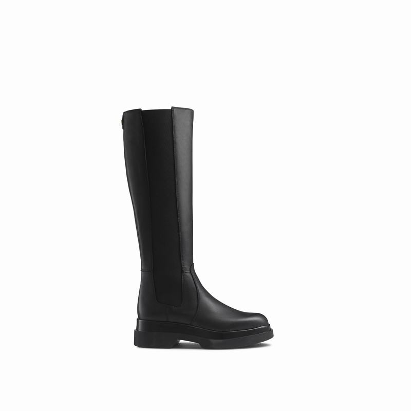 Black Russell And Bromley Everglade Women\'s Knee High Boots | RLC2364BY