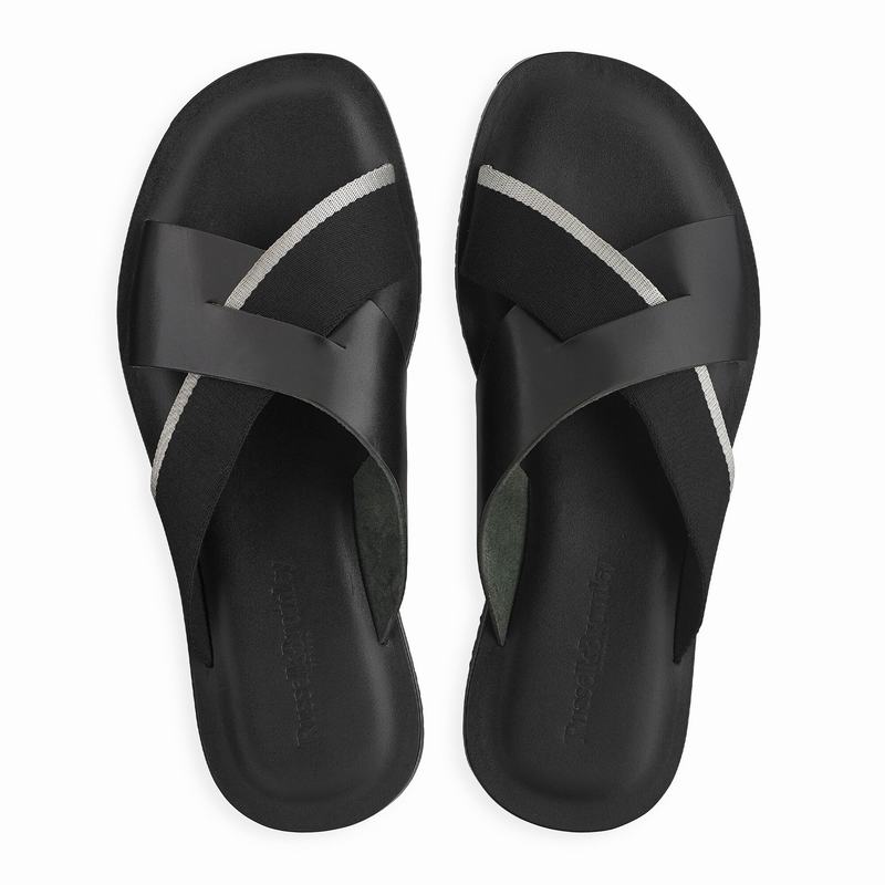 Black Russell And Bromley Fab Men's Sliders | PGG5056CC