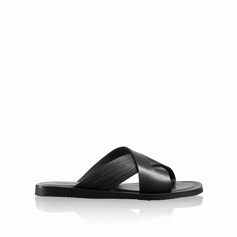 Black Russell And Bromley Fab Men\'s Sliders | XDS446OT