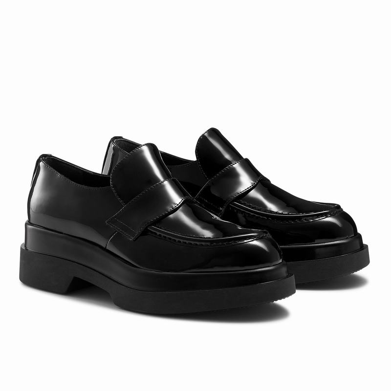 Black Russell And Bromley Geri Women's Loafers | UQP8651WU