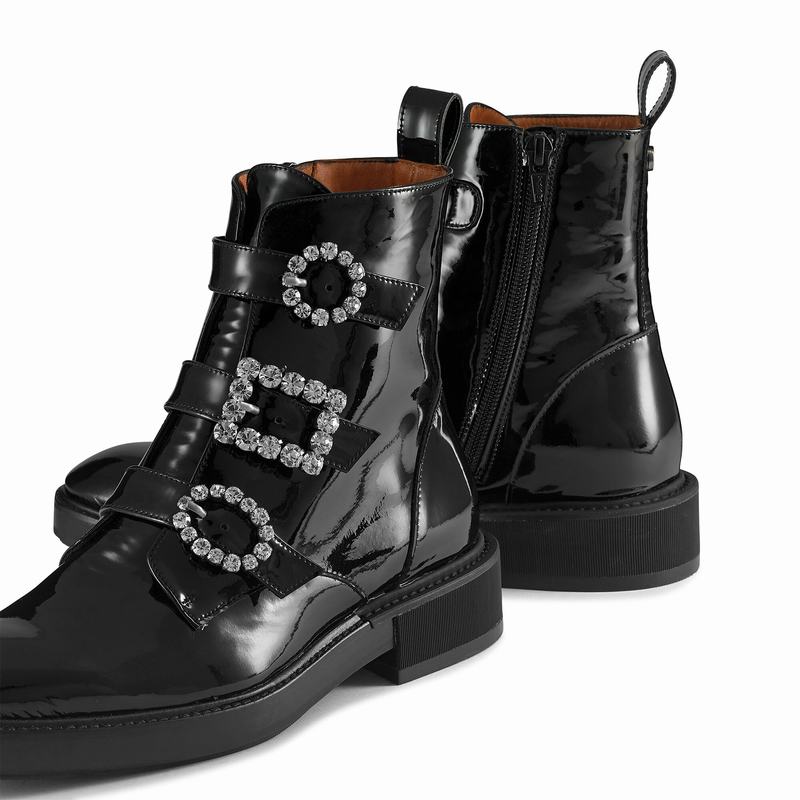 Black Russell And Bromley Glamorous Women's Ankle Boots | ZLW4696DF