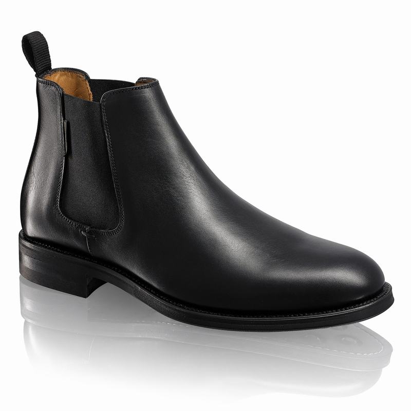 Black Russell And Bromley Guildford Men's Chelsea Boots | XVE657ZA
