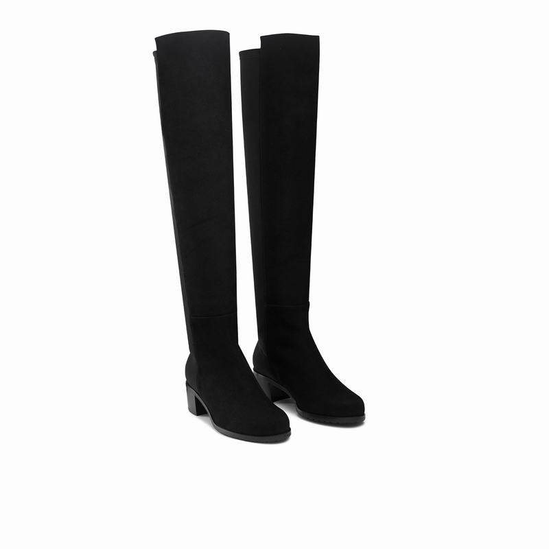 Black Russell And Bromley Half Full Women's Knee High Boots | IUM5192KD
