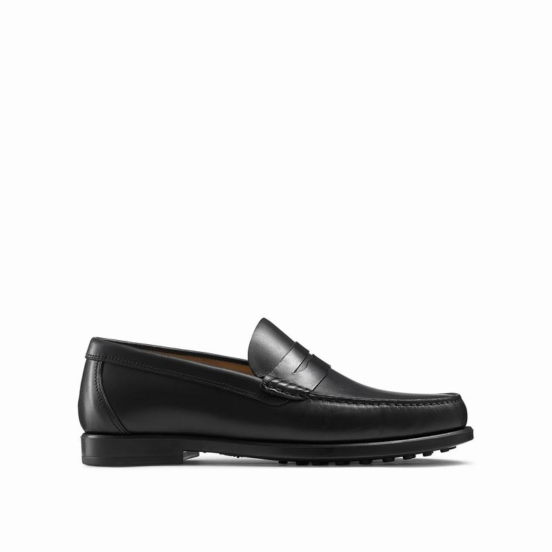 Black Russell And Bromley Hard Wear Men\'s Loafers | UYS8874GL