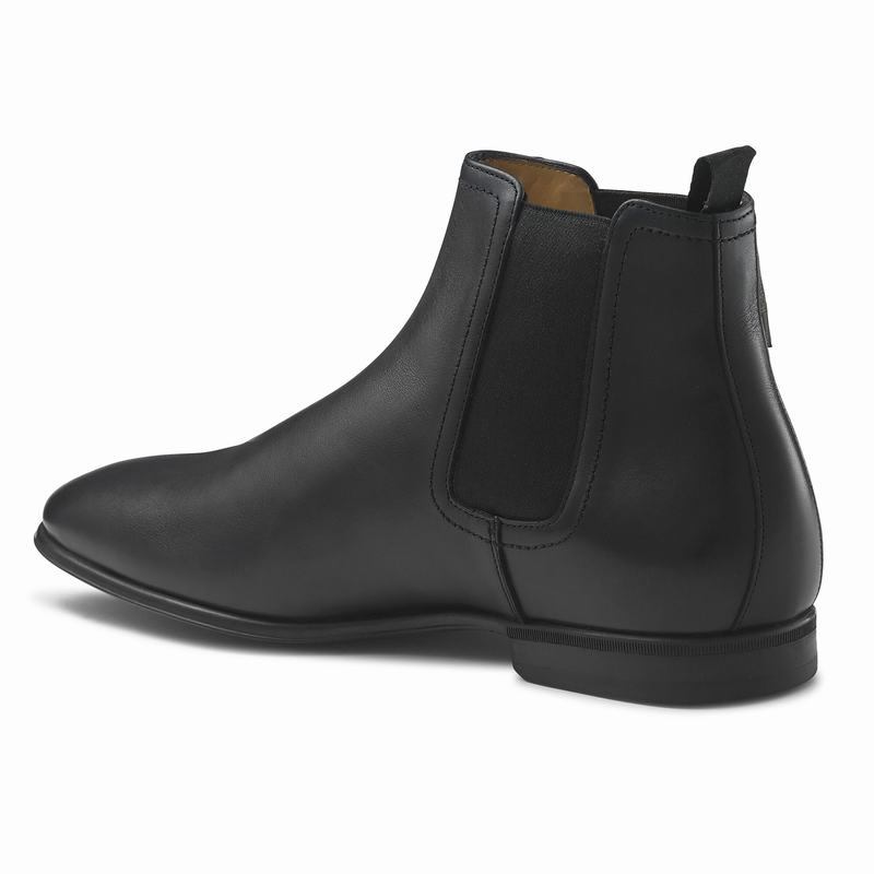 Black Russell And Bromley Highline Men's Chelsea Boots | XHE5872HD