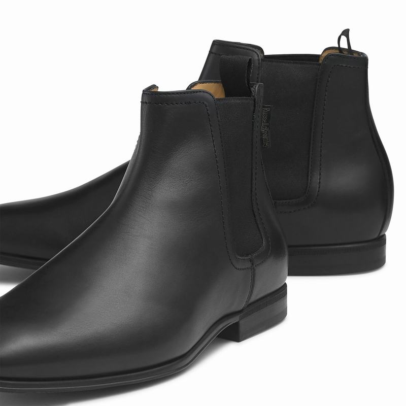 Black Russell And Bromley Highline Men's Chelsea Boots | XHE5872HD
