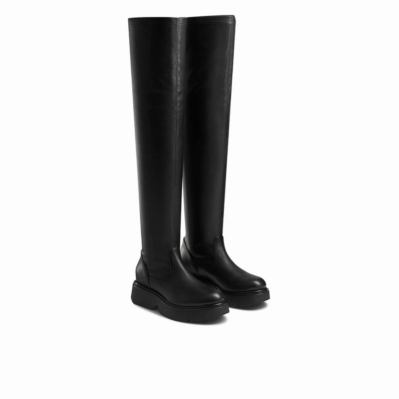 Black Russell And Bromley Holdtight Women's Knee High Boots | RBF6772SC