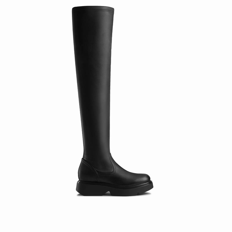 Black Russell And Bromley Holdtight Women\'s Knee High Boots | RBF6772SC