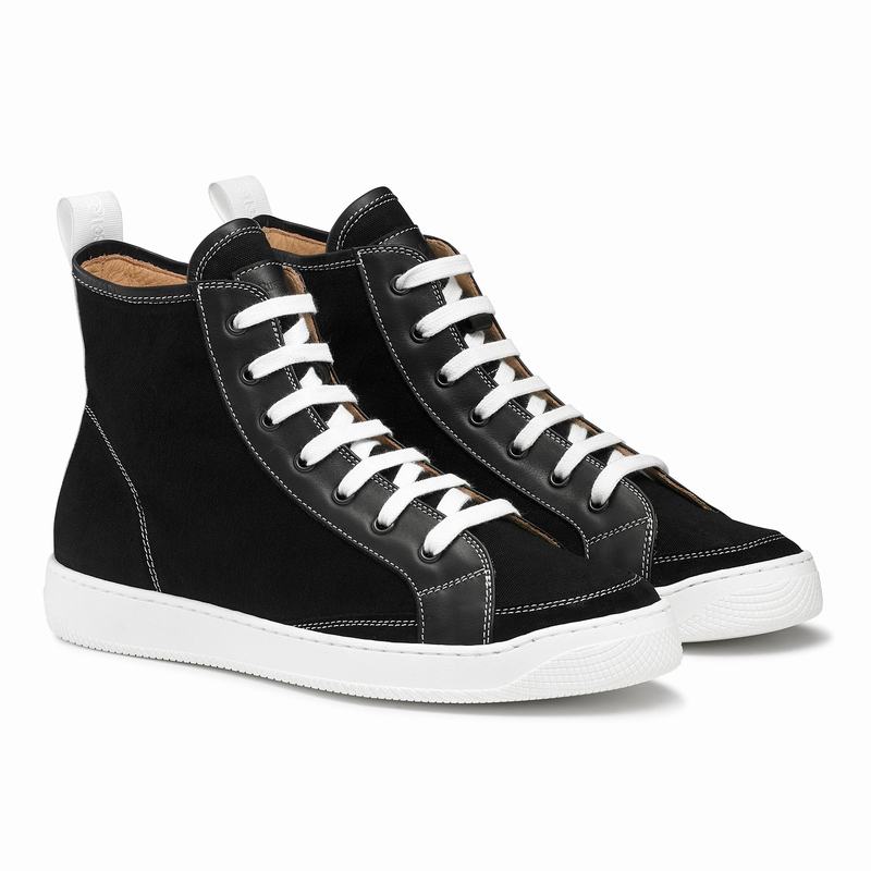 Black Russell And Bromley Home Run M Men's High Top Sneakers | JJI641TJ