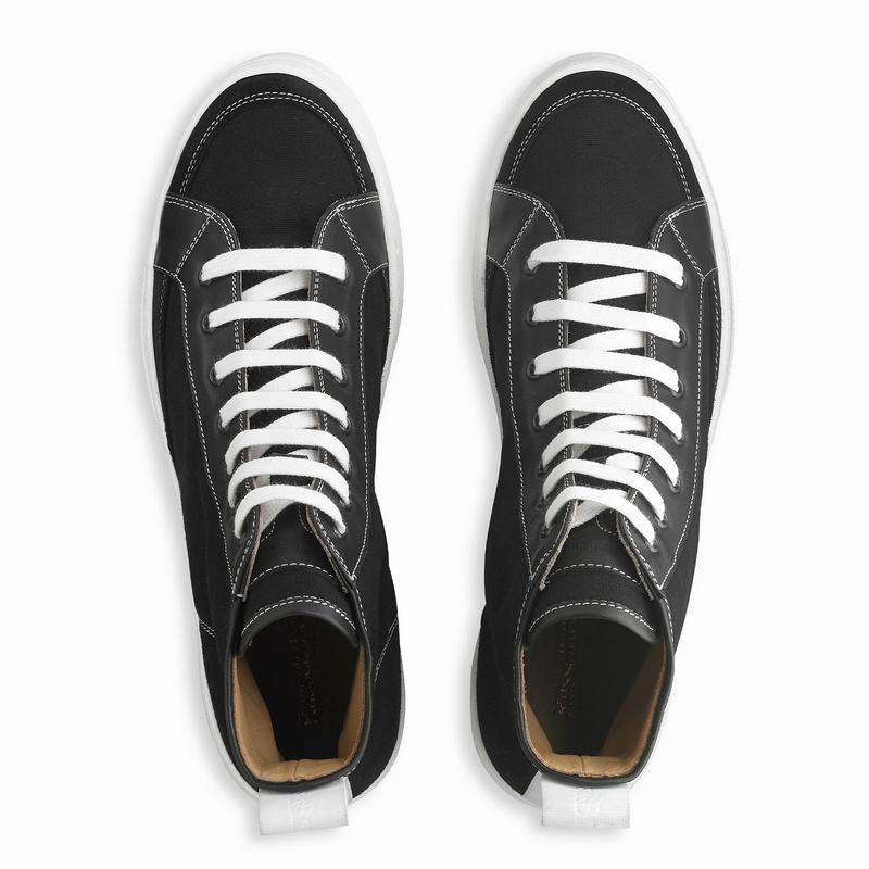 Black Russell And Bromley Home Run M Men's High Top Sneakers | JJI641TJ