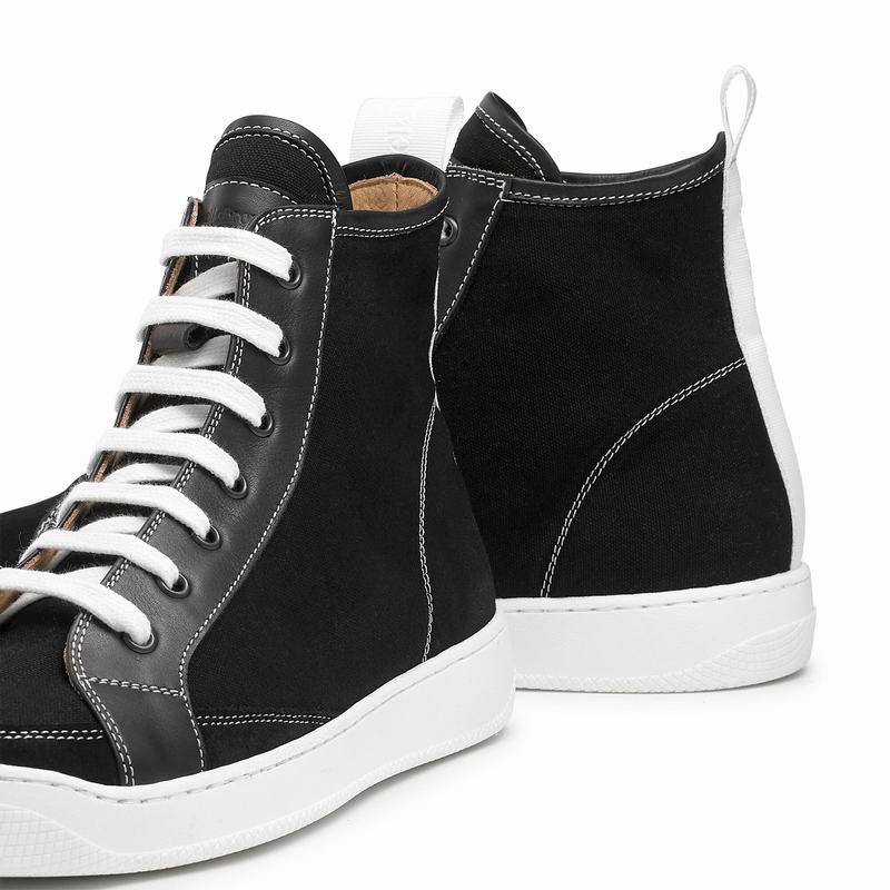 Black Russell And Bromley Home Run M Men's High Top Sneakers | JJI641TJ
