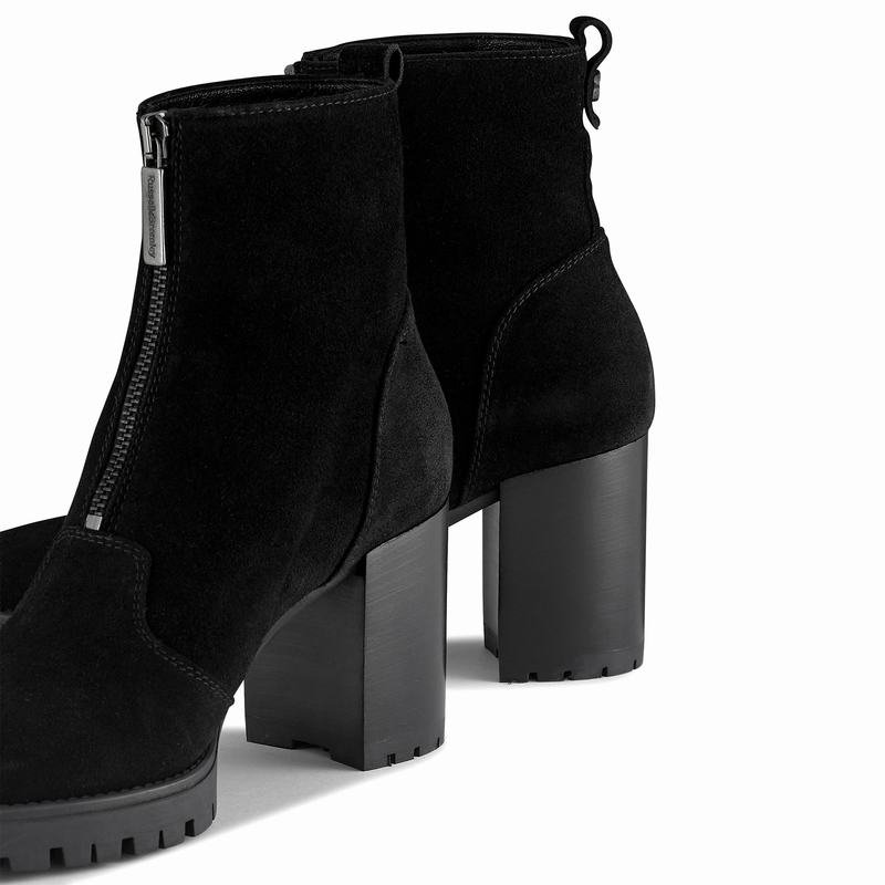 Black Russell And Bromley Igloo Women's Ankle Boots | ZGB5676YW