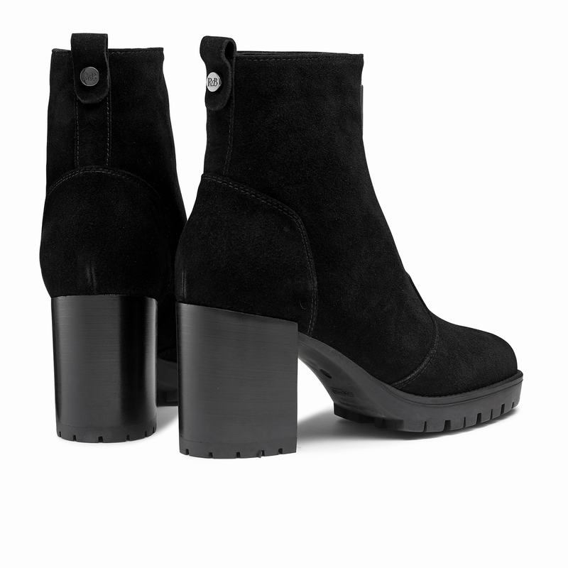 Black Russell And Bromley Igloo Women's Ankle Boots | ZGB5676YW