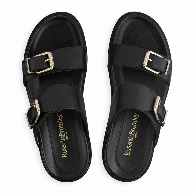 Black Russell And Bromley Island Women's Flat Sandals | TSQ3082TK