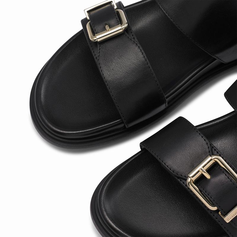 Black Russell And Bromley Island Women's Flat Sandals | TSQ3082TK