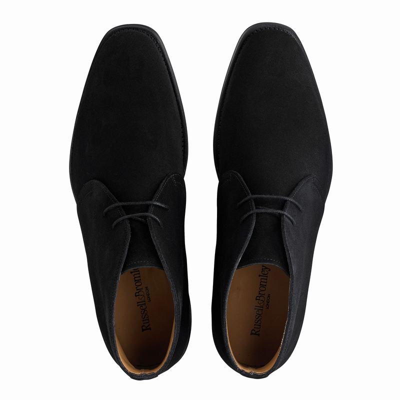 Black Russell And Bromley Jermyn Men's Desert Boots | EBQ5458FB